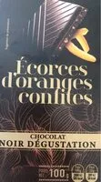 Mängden socker i Chocolat noir dégustation ecorces d’orange