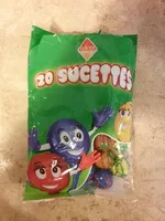 Mängden socker i 20 sucettes