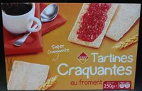 Mängden socker i Tartines craquantes au froment
