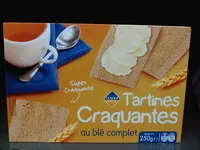 Mängden socker i Tartines craquantes au blé complet