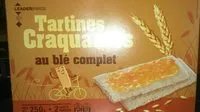 Mängden socker i Tartine croquantes au blé complet