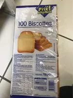 Mängden socker i 100 biscottes
