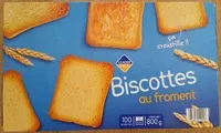 Mängden socker i Biscottes au froment