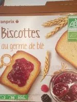 Mängden socker i biscotte germe de ble bio
