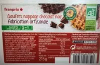 Mängden socker i Gaufre chocolat noir Franprix