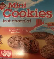 Mängden socker i Mini Cookies Tout Chocolat 4 Sachets Pocket
