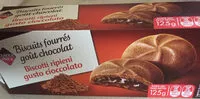 Mängden socker i Biscuits fourrés goût chocolat