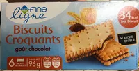 Mängden socker i Biscuits Croquants goût Chocolat