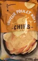 Mängden socker i Chips saveur poulet roti