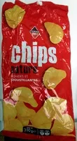 Mängden socker i Chips nature blondes et croustillantes
