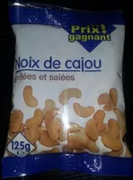 Mängden socker i Noix de Cajou grillées et salées