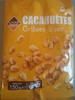Mängden socker i Cacahuètes grillées à sec