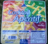 Mängden socker i Cocktail Apéritif (Cacahuète, salé, fromage, bacon)