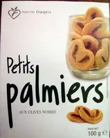 Mängden socker i Petits palmiers aux olives noires