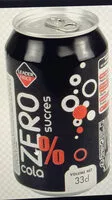 Mängden socker i Cola Zero Sucre,