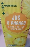 Mängden socker i Jus d'ananas à base de jus concentré
