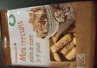 Mängden socker i Mini gressins graines de sésame lin et pavot