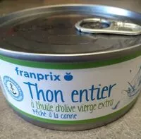Mängden socker i Thon entier à l'huile d'olive vierge extra