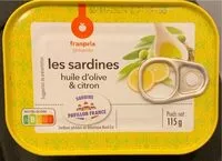 Mängden socker i Les sardines huile d’olive et citron