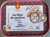 Mängden socker i Les filets de sardines 5 baies