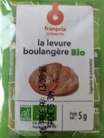 Mängden socker i La levure boulangère Bio