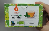 Mängden socker i Thé vert bio menthe