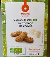 Mängden socker i Biscuits sales bio au fromage de chevre