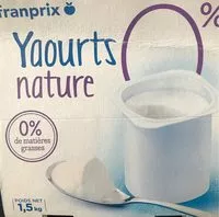 Mängden socker i yaourt 0% nature
