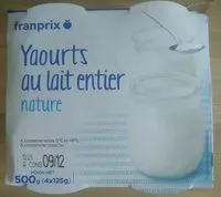 Mängden socker i Yaourts au lait entier Nature