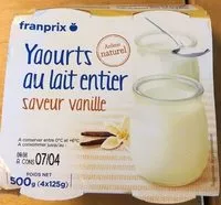 Mängden socker i Yaourt au Lait Entier Saveur Vanille