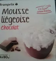 Mängden socker i Mousse liégeoise chocolat