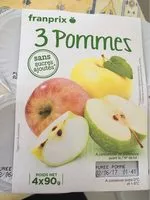 Mängden socker i Purée de pommes aux 3 pommes sans sucre ajouté