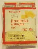 Mängden socker i Emmental Français Râpé