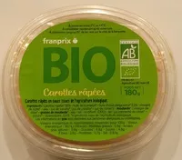 Mängden socker i Carottes râpées Bio