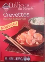 Mängden socker i Crevettes sauce piquante, Surgelé