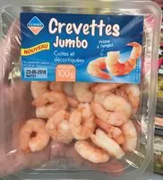 Mängden socker i Crevettes Jumbo cuites et décortiquées