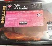 Mängden socker i Cote de porc echine avec os marinees saveur tex mex