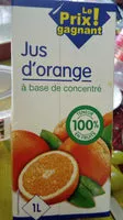 Mängden socker i Jus d'orange à base de concentré
