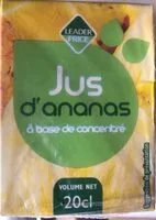 Mängden socker i Jus d’ananas