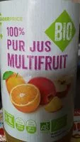 Mängden socker i 100% pur jus multifruit bio