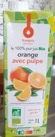 Mängden socker i 100% pur jus Bio orange avec pulpe