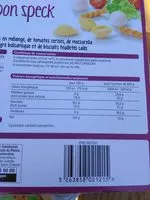 Mängden socker i Salade mozzarella, jambon speck