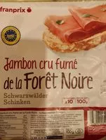 Mängden socker i Jambon cru fumé forêt noire