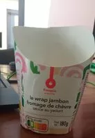 Mängden socker i Le wrap jambon fromage de chevre sauce au yaourt