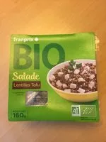 Mängden socker i salade lentilles tofu bio