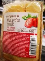 Mängden socker i Mini préfou tranché