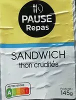 Mängden socker i Sandwich thon crudités