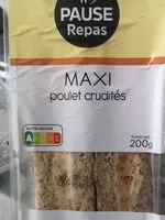 Mängden socker i Maxi Poulet crudités
