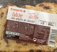 Mängden socker i Gâche aux Pépites de Chocolat