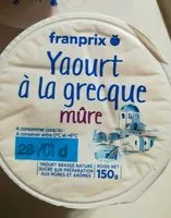 Mängden socker i Yaourt à la grecque mûre